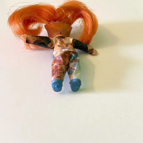 Vintage Liddle Kiddle Clone Doll Red Hair 2.5 Inch Tall - Picture 5 of 9